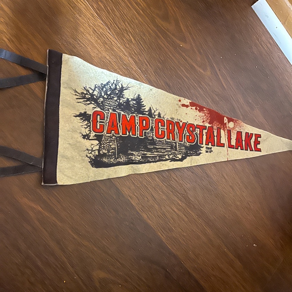 Camp Crystal lake pennant